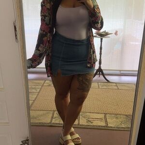 American Eagle Outfitters Light Blue Denim Mini Skirt